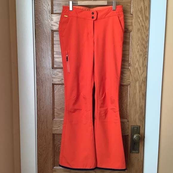LOLE Orange Soft Shell Fleece Lined Snow Pants Size M - Picture 1 of 16
